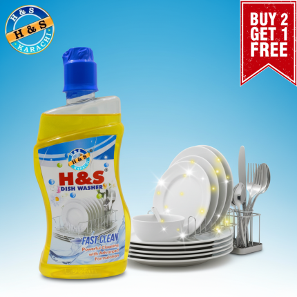 H&S Dish Washer Liquid Fast Clean | Powerful Grease Removal with Advanced Formula